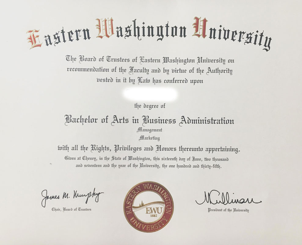 东华盛顿大学毕业证书照