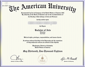 American-University-diploma-美国大学毕业照