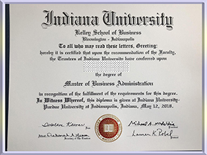 Indiana-University-diploma-印第安纳大学伯明顿分校毕业照