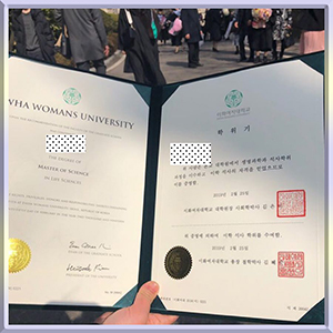 Korea-Ewha-Womans-diploma-梨花女子大学毕业照