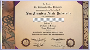 San-Francisco-State-University,-diploma-美国旧金山州立大学毕业照