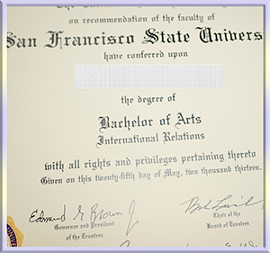 San-Francisco-State-University-diploma-美国旧金山州立大学毕业照