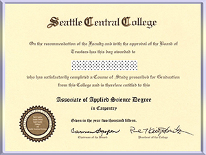 Seattle-central-community-College,-diploma-西雅图中央社区学院毕业照